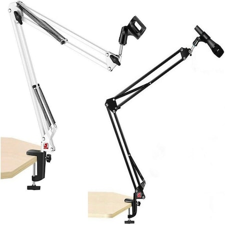 5 Core 5 Core Microphone Arm Desktop Stand 2Pc Heavy Duty Adjustable Suspension Boom Scissor - Load 1.5kg MS ARM WH+BLK